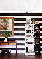 Striped feature wall