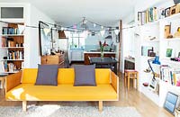 Colourful open plan apartment