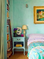Colourful bedroom detail