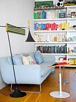 Modern living room furniture including Bleep lamp by Conran