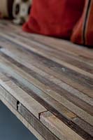 Wooden bench detail