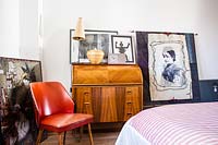 Vintage furniture in bedroom