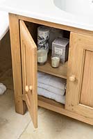 Wooden bathroom cabinet