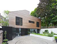Contemporary timber clad house