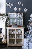 Dresser with christmas decorations