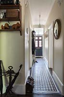 Classic entrance hall with original tiled floor