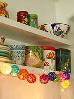 Colourful kitchen storage