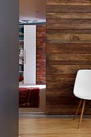 Timber clad feature wall