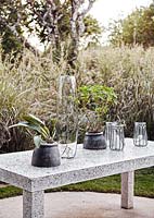 Accessories on garden table
