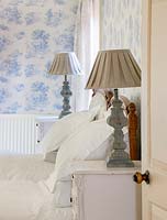 Ornate bedside lamps