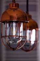Copper pendant lights