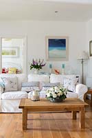 Coastal style living room