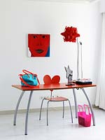 Red study furniture
