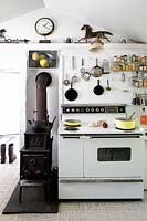 Cooker and stove in kitchen
