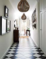 Patterned flooring in hallway
