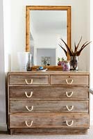 Upcycled chest of drawers with rope handles