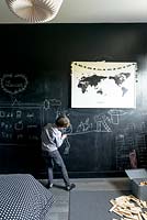 Blackboard in childs bedroom