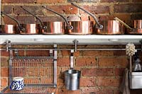 Vintage copper pans