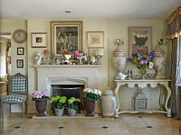 Feminine accessories and furniture in hall