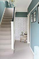 Cream carpet on stairs