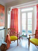 Orange curtains