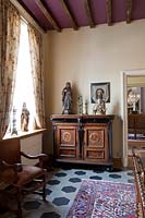 Antique cabinet in dining room