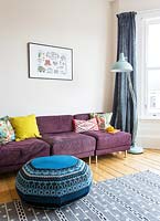 Colourful living room furniture