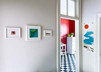 Colourful artwork in corridor