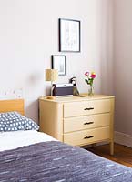 Yellow bedside cabinet