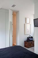 Monochrome bedroom with en suite