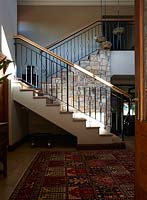 Staircase with metal bannisters