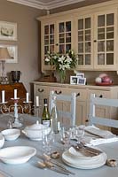 White crockery on dining table