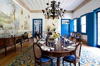 Classic dining room with murals