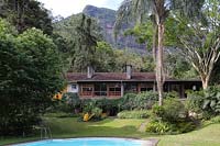 House and tropical garden