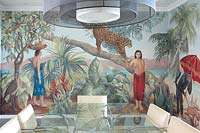 Mural on dining room wall
