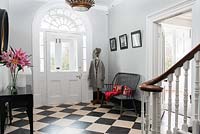 Entrance hall with tiled floor