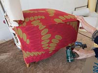 Reupholstering an armchair