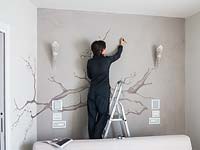 Painting wall mural feature portrait