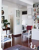Striped armchairs