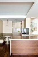 Open plan kitchen and dining area

