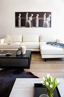 White corner sofa