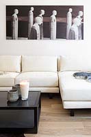 White corner sofa