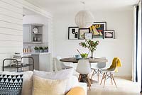 Open plan seating and dining areas