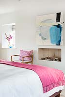 Abstract painting in bedroom