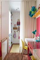 Childs bedroom with study area and dressing room