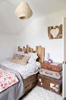 Reclaimed furniture in childs bedroom