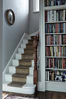 Hallway with bookcase