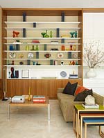 Built in shelving units