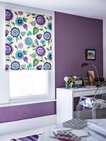 Floral blinds in study