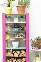 Pink shelves